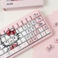 Hello Kitty 82 / 114 Keys PBT Dye-subbed Doubleshot Backlit Keycaps Set Side Legends for Mechanical Gaming Keyboard